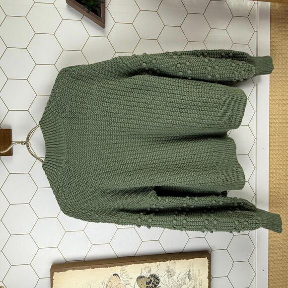 Madewell Green Bobble 100% Cotton Textured Cardigan Sweater - Size - XS - Picture 2 of 6